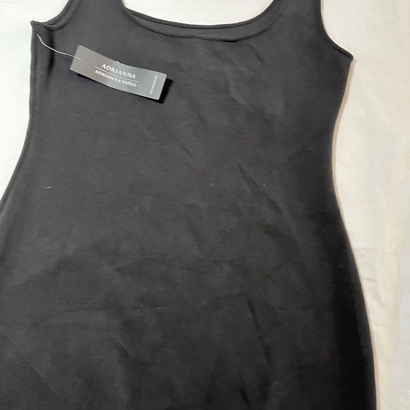 Adrianna Patel black long dress with crochet lace trim size 16 - Picture 6 of 11